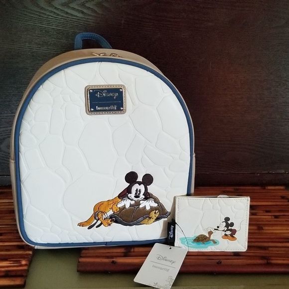 Loungefly Accessories - Mickey turtle mini backpack and wallet bundle